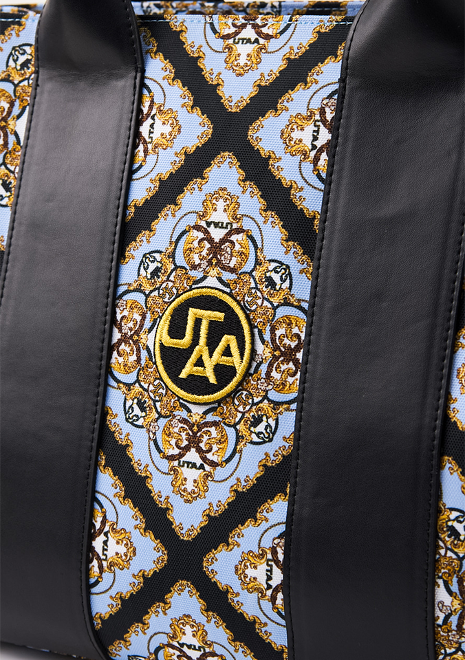 UTAA Midnight Panther Baroque Tote Bag - Sky Blue