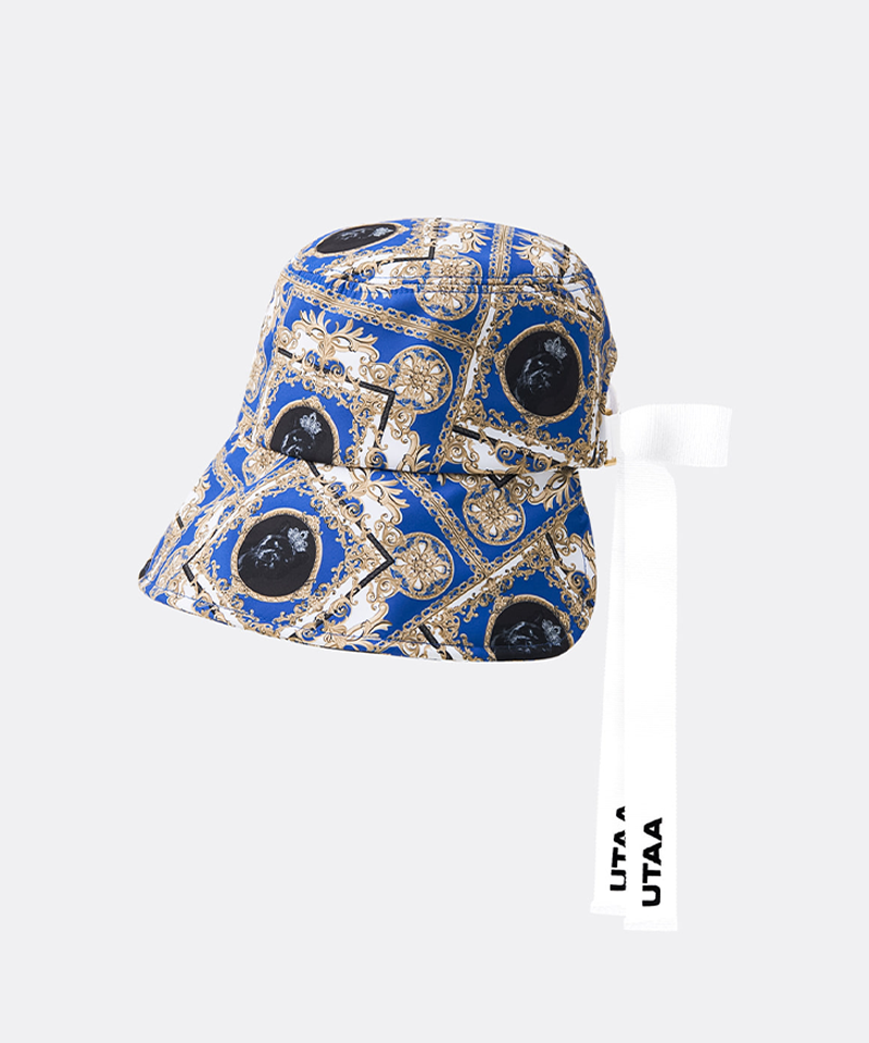 UTAA Women's Color Season Baroque Back Open Bucket Hat - Blue