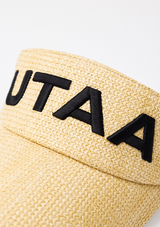 UTAA Logo Raffia Sun Visor - Beige