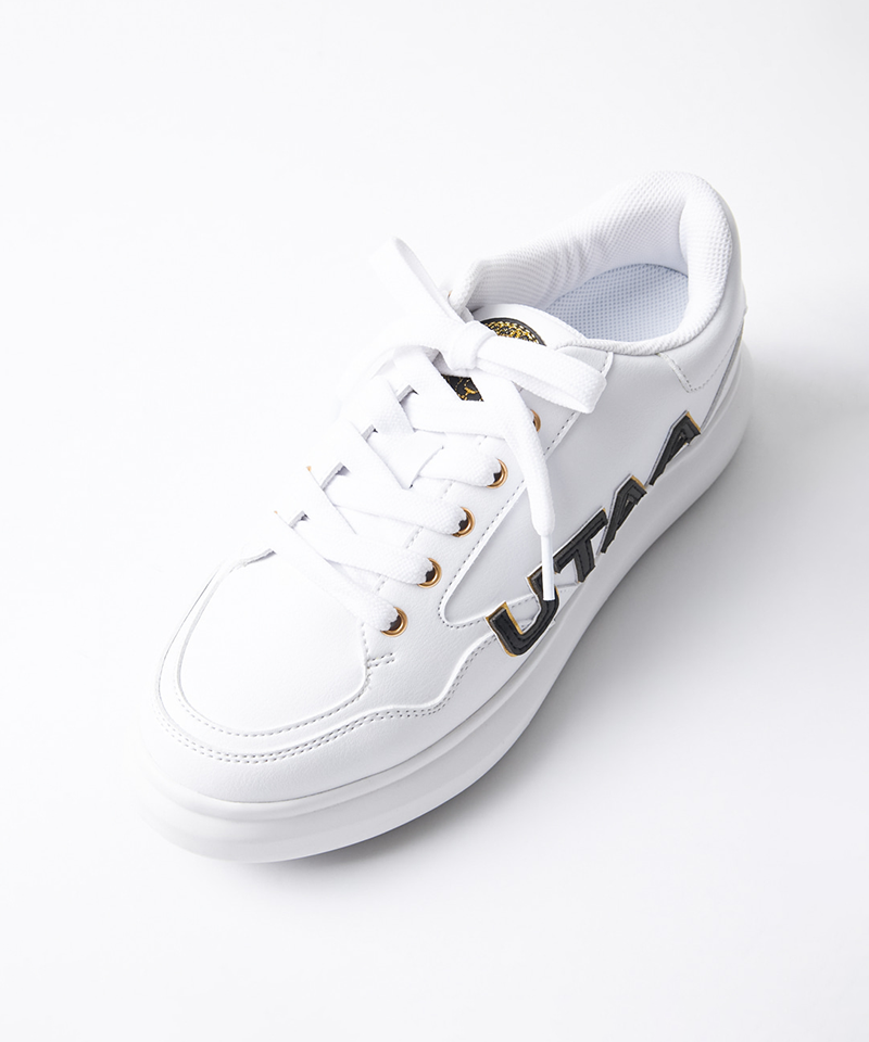 UTAA Women's Gilt Bold Logo Platform Sneakers - White
