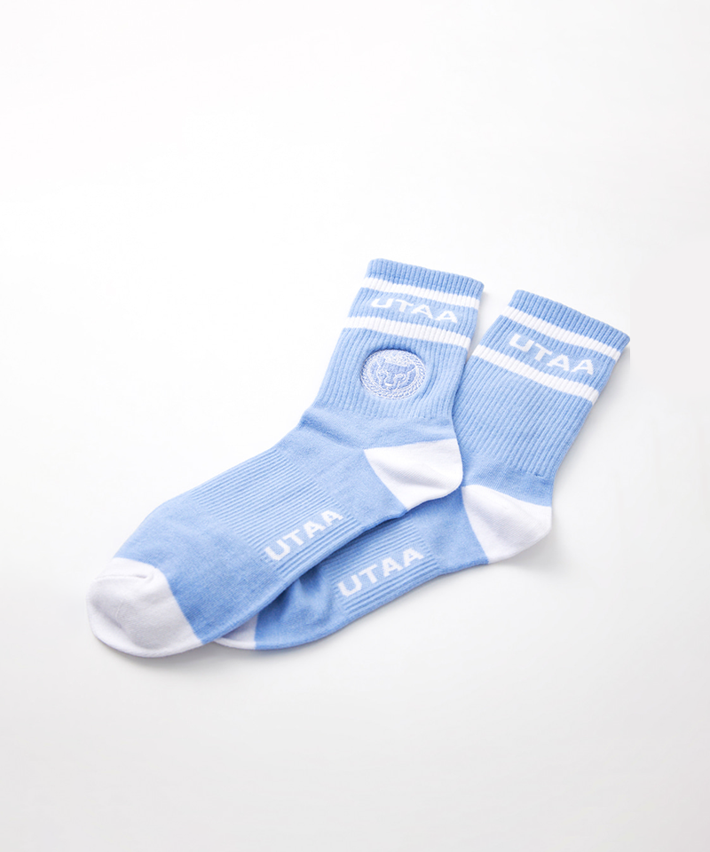UTAA Women's Ring Panther Line Color Socks - Sky Blue
