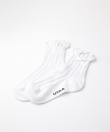 UTAA Women's Laurel Frill Ribbon Socks - White