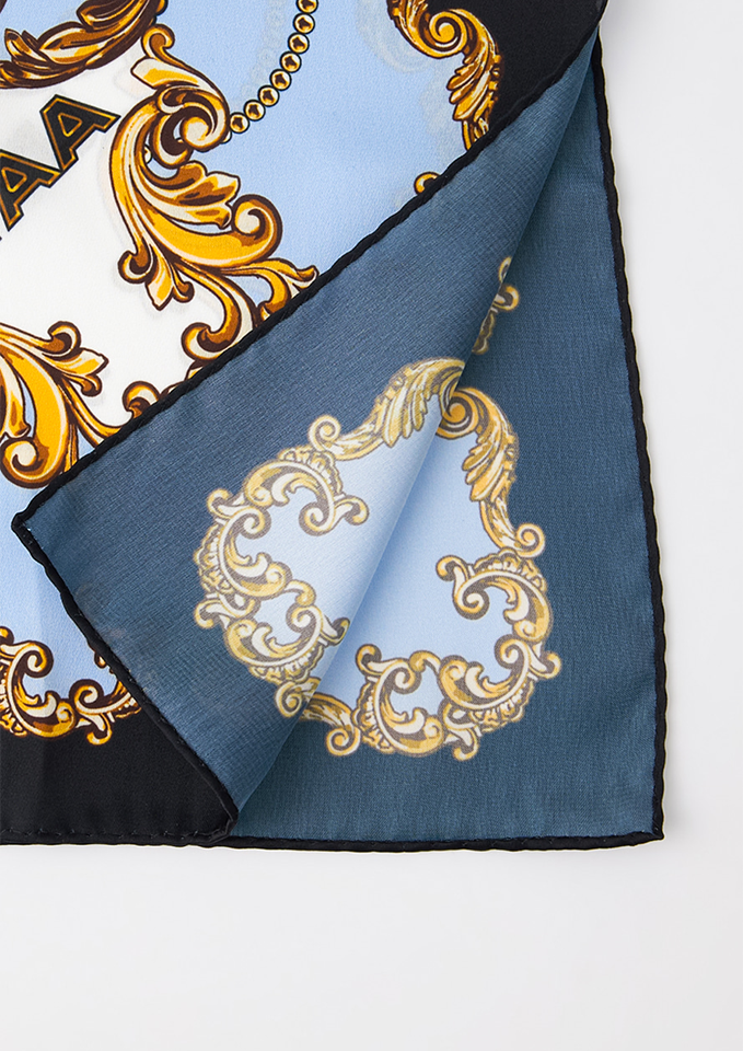 UTAA Midnight Panther Baroque Scarf - Sky Blue