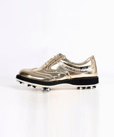 [Warehouse Sale] Giclee No.21 Premium Leather Golf Shoes - Gold