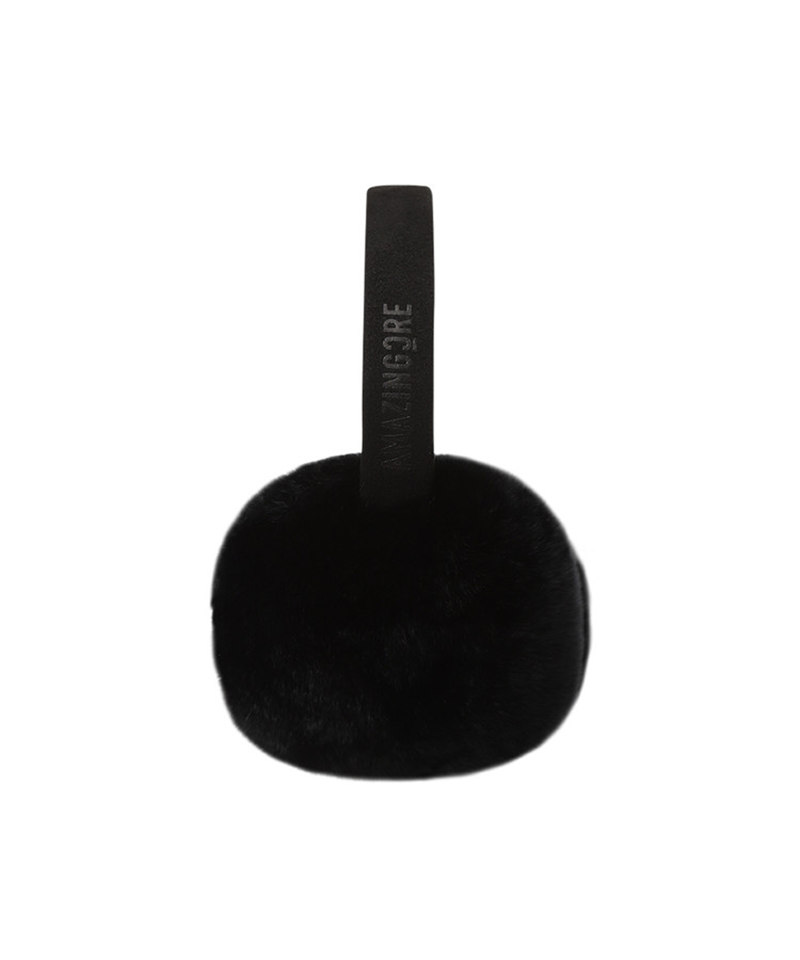 Amazing Cre Women's Real Fur Ear Warmer - Black
