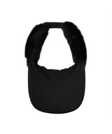Amazing Cre Women's Fur Trimming Visor - Black