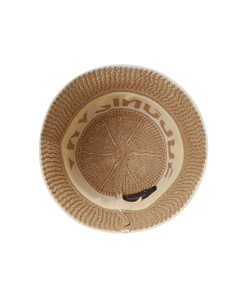 Amazing Cre Logo Cotton Knitted Hat - Light Beige