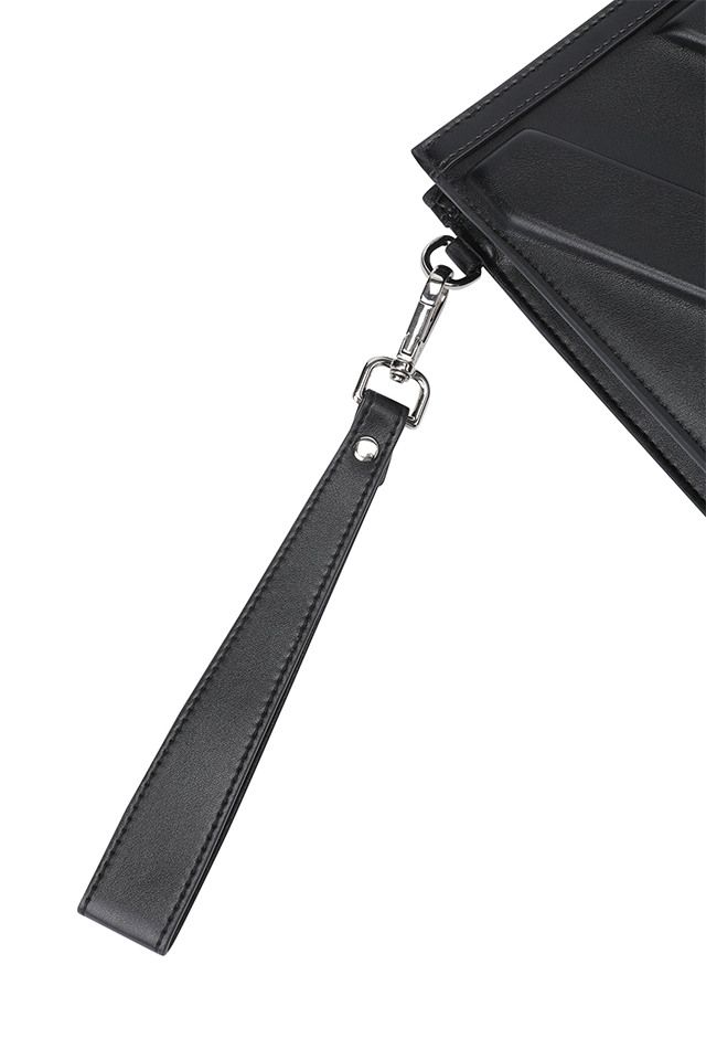 Uni Logo Intaglio Clutch - Black