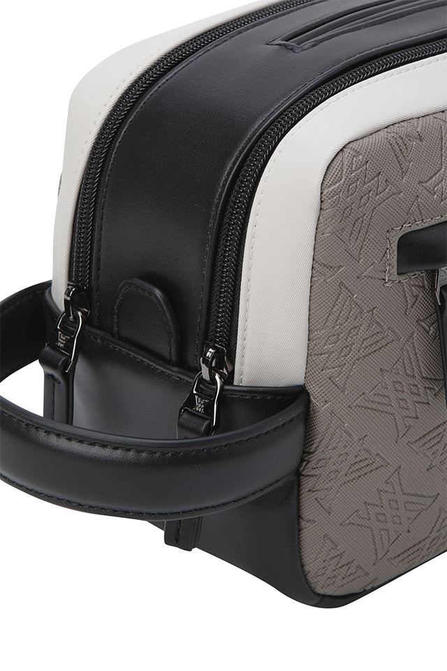 Uni Logo Intaglio Pouch - Beige