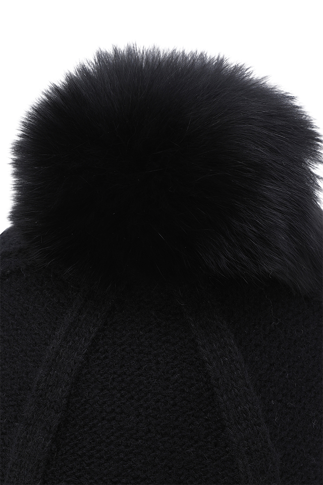 Women's Line Knit Ballcap - Black