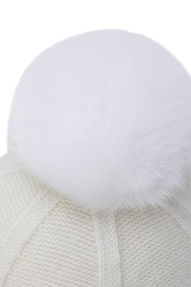 Women's Line Knit Ballcap - Cream
