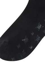 Women's Ribbon Knee Socks - Black