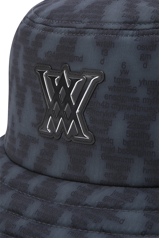 Women's Logo Pattern Hat - Black