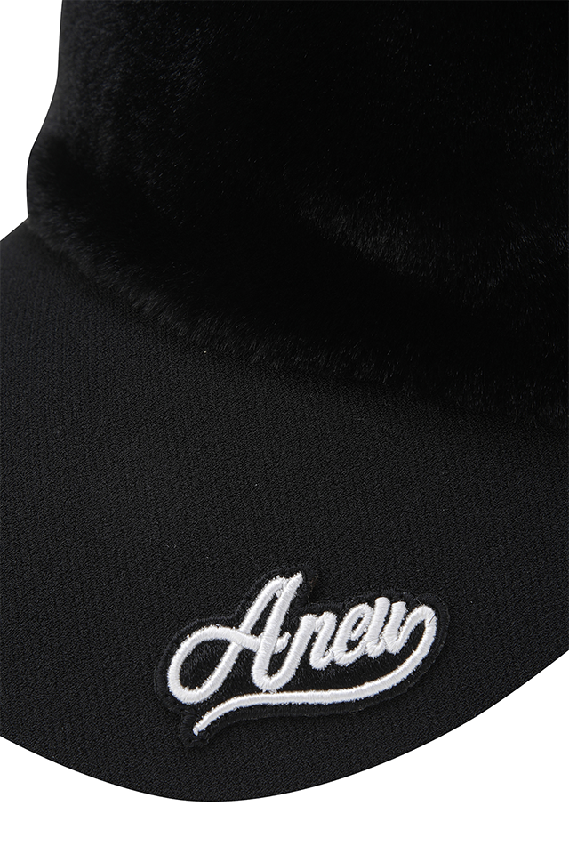 Women's Fur Visor - Black