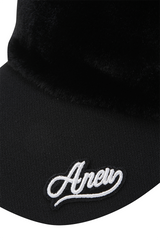 Women's Fur Visor - Black