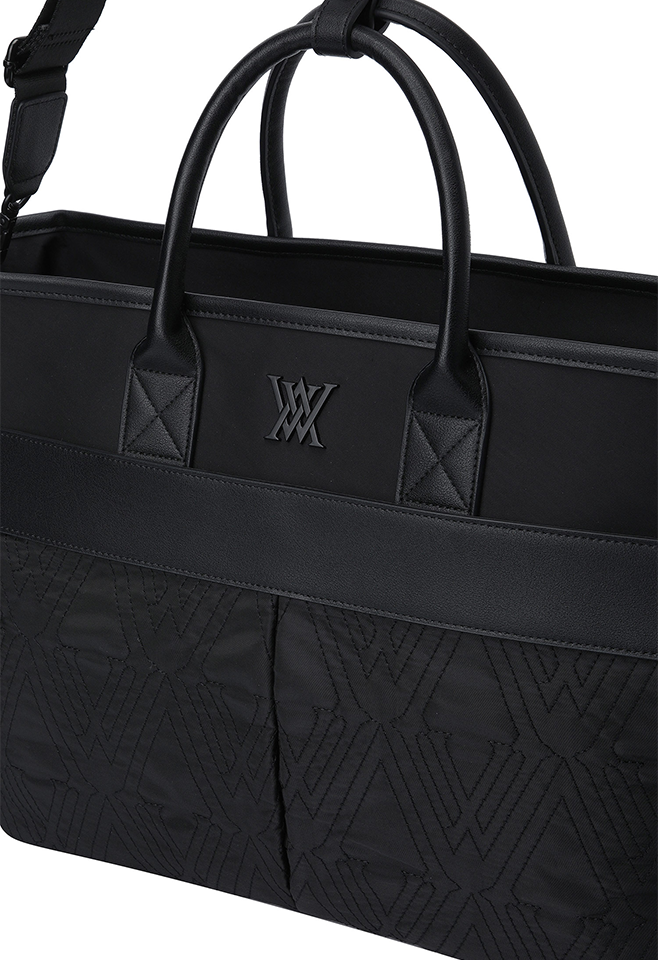 Unisex Big Pocket Tote Bag - Black