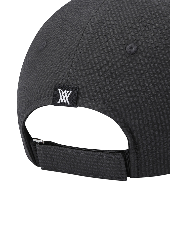 Uni Seersucker  Cap - Dark Grey