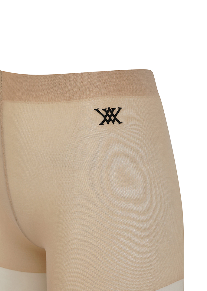 Women's Color Block Stocking - White