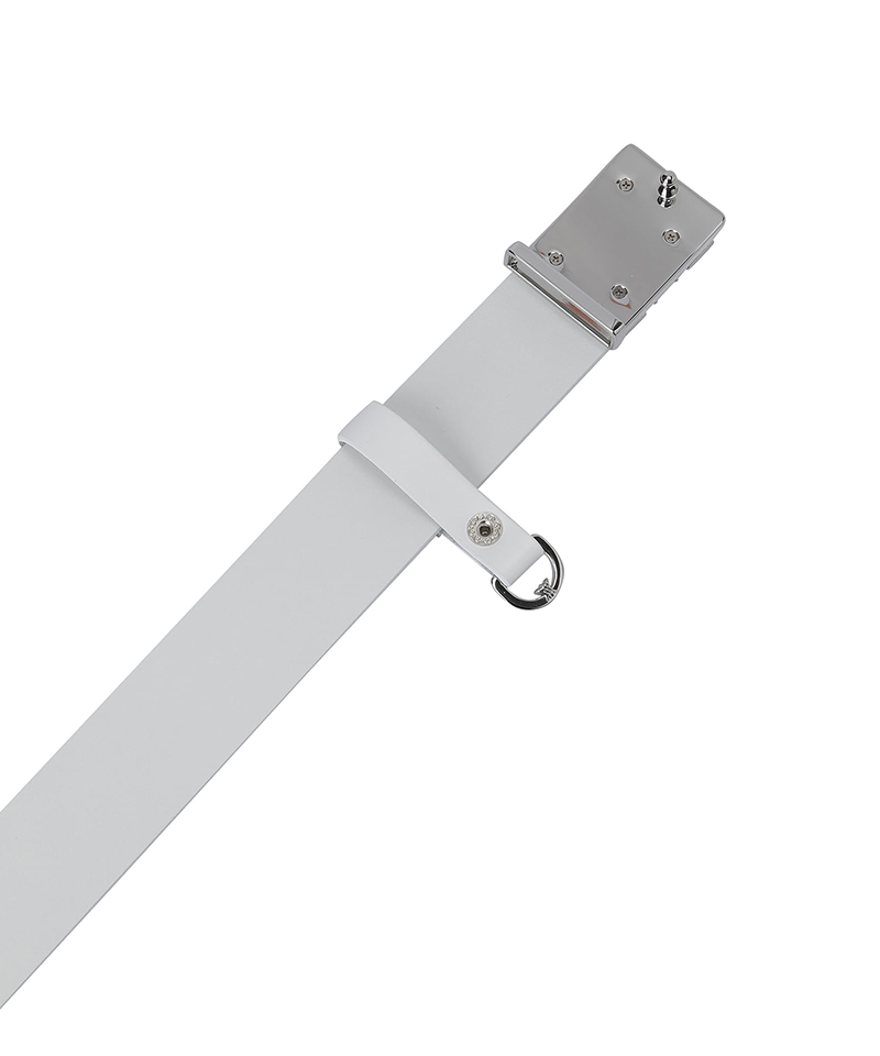 Women's Logo Ring Belt - White