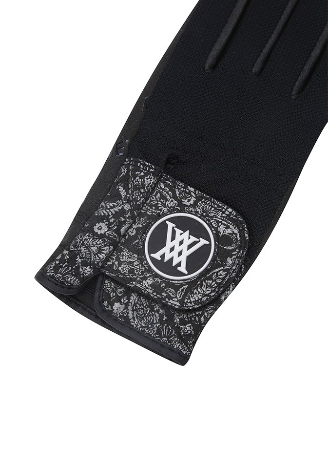 Women's Paisley Mesh Glove (PAIR) - Black