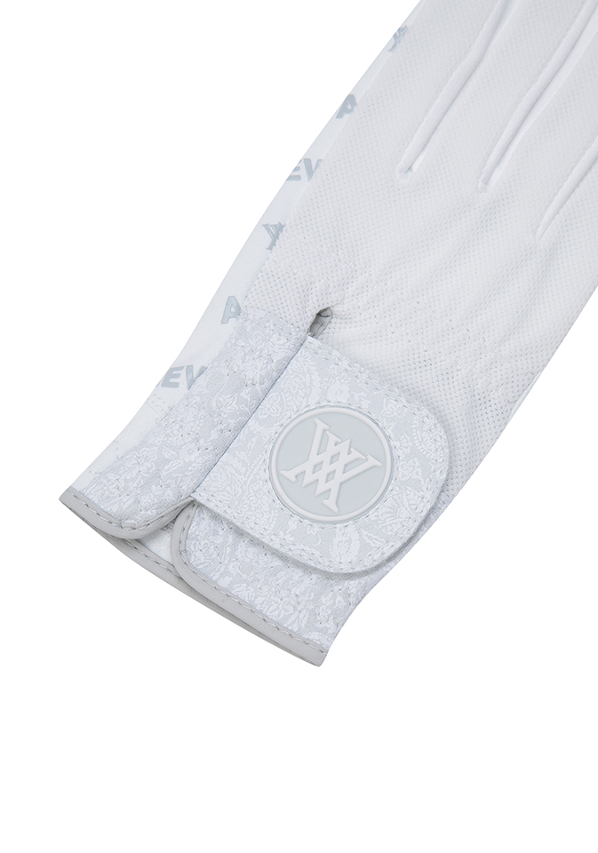 Women's Paisley Mesh Glove (PAIR) - White