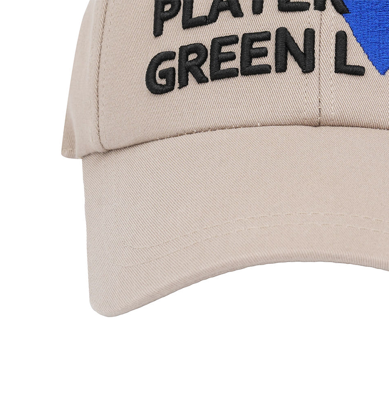 Castelbajac Men's Slogan Embroidery Point Ball Cap - Beige