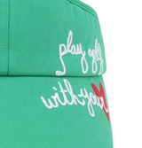 Castelbajac Women's Slogan Ribbon Sun Cap - Green