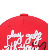Castelbajac Women's Embroidered Point Ball Cap - Red