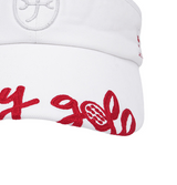 Castelbajac Women's Embroidered Ribbon Sun Cap - White