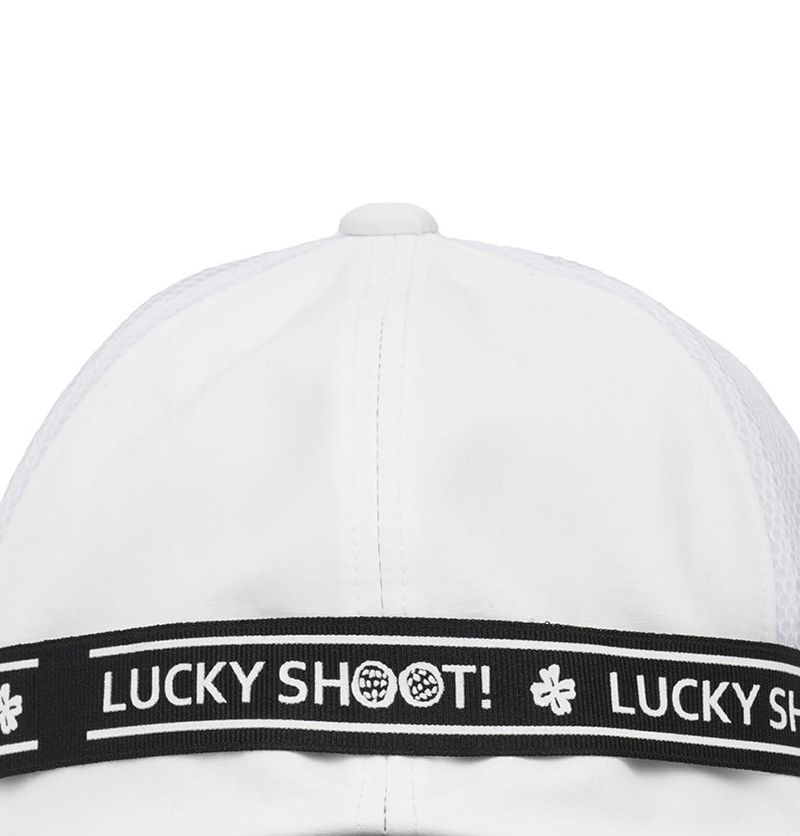 Castelbajac Women's Ribbon Point Mesh Ball Cap - White