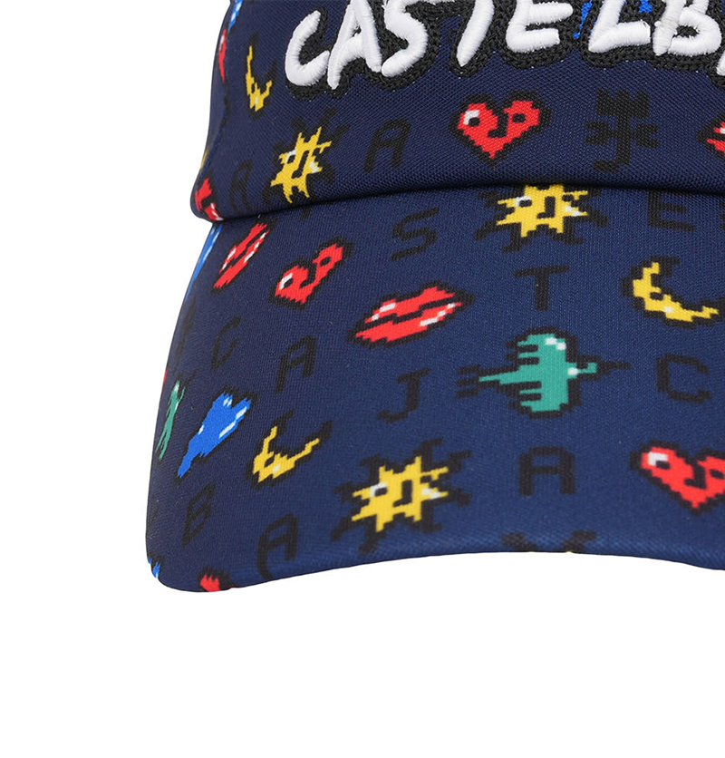 Castelbajac Women's Pixel Pattern Basic Sun Cap - Navy