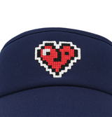 Castelbajac Women's Heart Pixel Summer Sun Cap - Navy