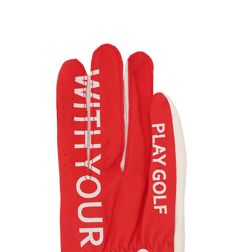 Castelbajac Women's Synthetic Leather Logo Two-Handed Gloves - Red