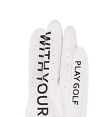 Castelbajac Women's Synthetic Leather Slogan Two-Handed Gloves - White