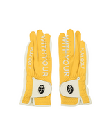 Castelbajac Women's Synthetic Leather Logo Two-Handed Gloves - Yellow