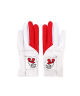 Castelbajac Women's Synthetic Leather Character Two-Handed Gloves - Red