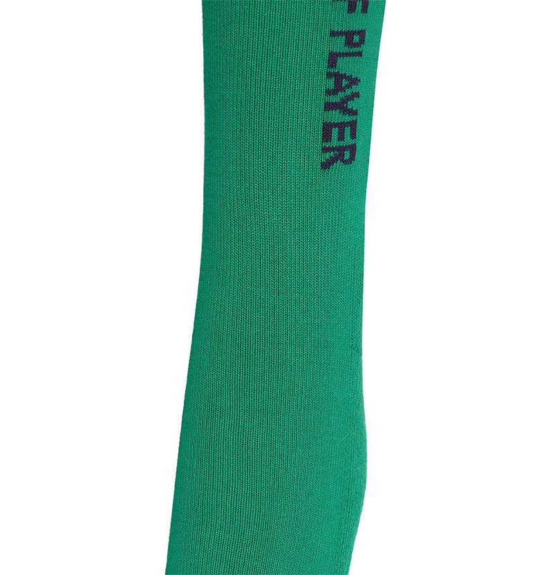 Castelbajac Men's Season Slogan Point Long Socks - Green