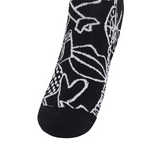 Castelbajac Men's Season Pattern Point Long Socks - Black