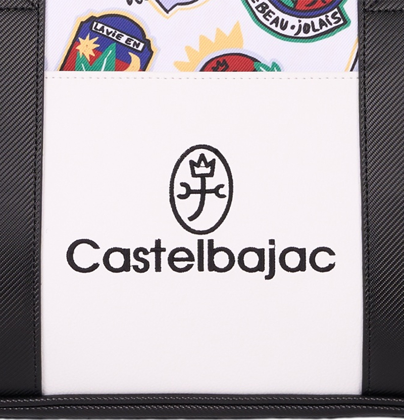 Castelbajac Women's Symbol Pattern Boston Bag - White