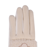 Castelbajac Women's Embroidered Fleece Gloves - Ivory