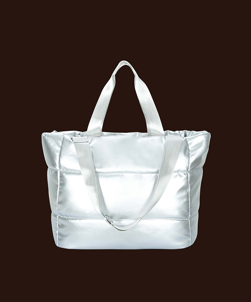 Black Label Glossy Padded Support Tote & Shoulder Bag - 2 Colors