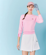 Hexagonal Pattern Cotton Ribbon Bucket Hat - Pink