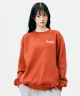 Jamie West Boucle Applique Brushed Sweatshirts - Orange