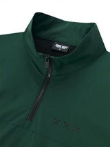 Jamie West Half Zip-up Ventilation Stand Collar P-Shirts - Green