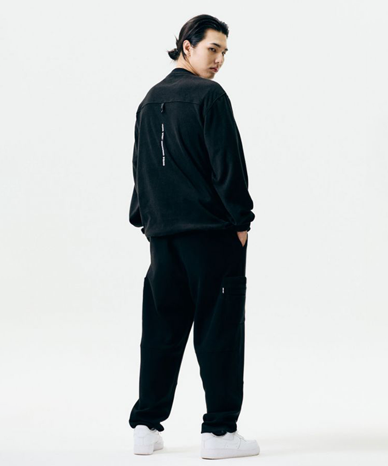 Jamie West Light Fleece Nylon Pocket Pullover - Black