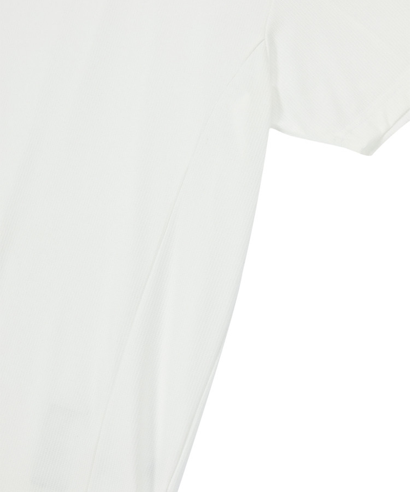 Jamie West Logo Performance Henley Collar T-Shirts - White