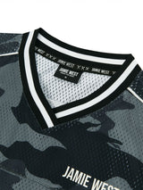Jamie West No.99 Vneck Mesh Camo T-Shirts - Black