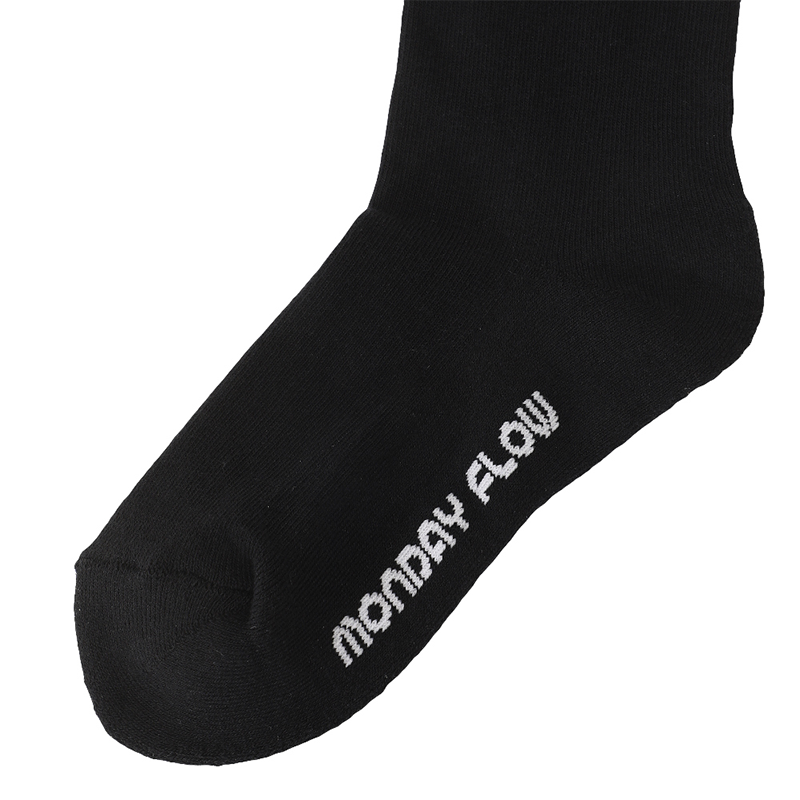 Monday Flow Munple Basic Overknee Socks - Black