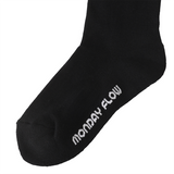 Monday Flow Munple Basic Overknee Socks - Black