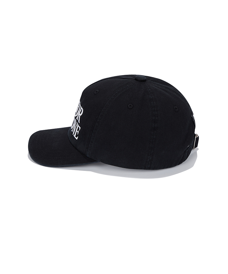 Jamie West Slogan Embroidery Washed Ballcap - Black